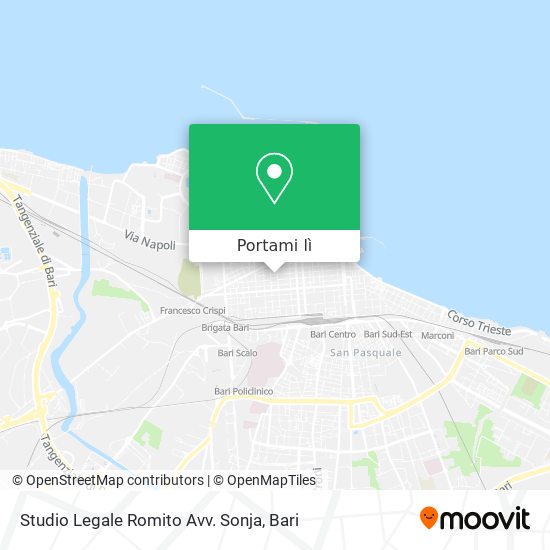Mappa Studio Legale Romito Avv. Sonja