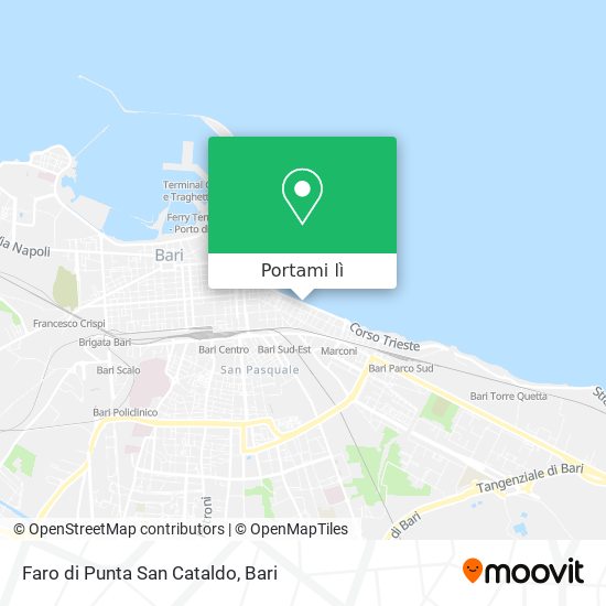 Mappa Faro di Punta San Cataldo