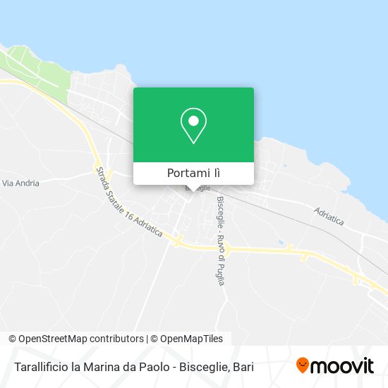 Mappa Tarallificio la Marina da Paolo - Bisceglie