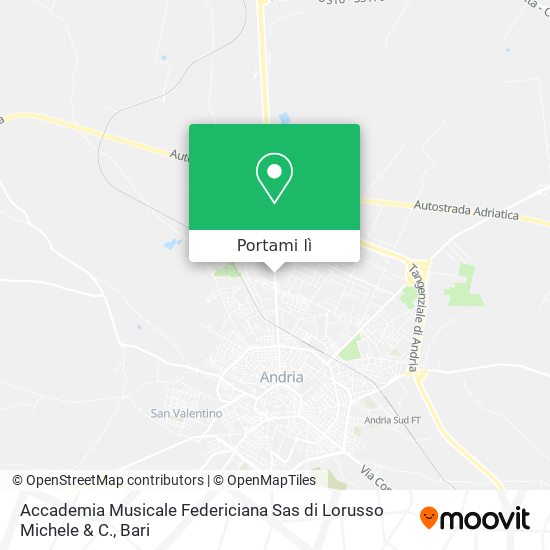 Mappa Accademia Musicale Federiciana Sas di Lorusso Michele & C.