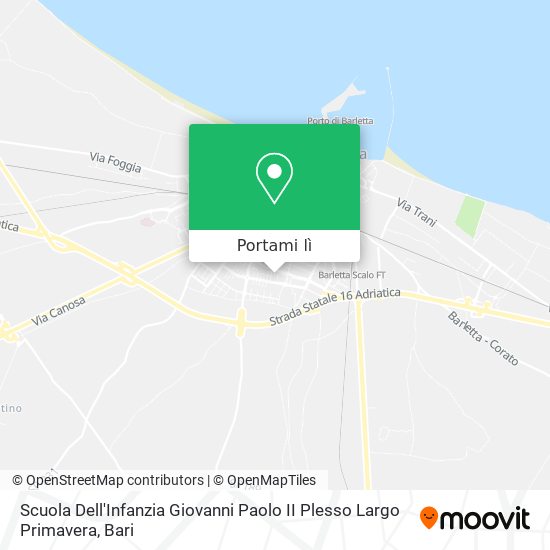 Mappa Scuola Dell'Infanzia Giovanni Paolo II Plesso Largo Primavera