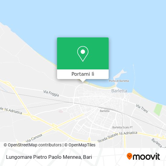 Mappa Lungomare Pietro Paolo Mennea