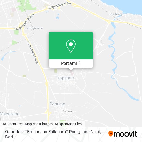Mappa Ospedale ""Francesca Fallacara"" Padiglione Nord