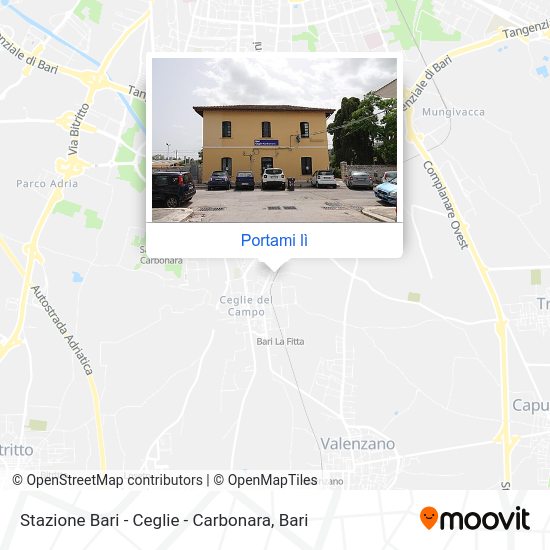 Mappa Stazione Bari - Ceglie - Carbonara
