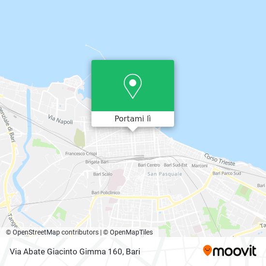 Mappa Via Abate Giacinto Gimma  160