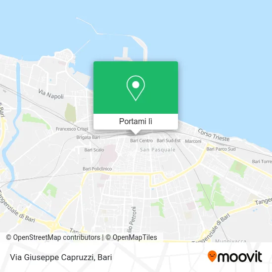 Mappa Via Giuseppe Capruzzi