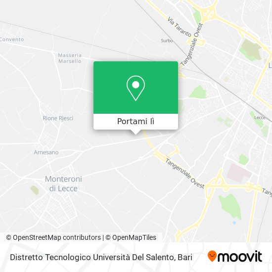 Mappa Distretto Tecnologico Università Del Salento