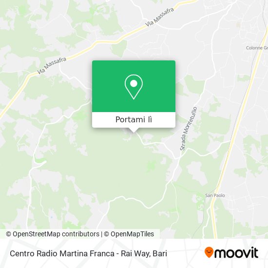 Mappa Centro Radio Martina Franca - Rai Way