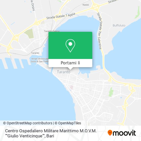 Mappa Centro Ospedaliero Militare Marittimo M.O.V.M. ""Giulio Venticinque""