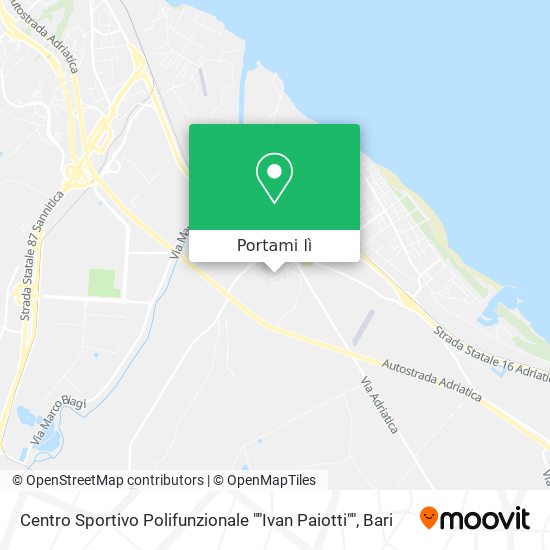 Mappa Centro Sportivo Polifunzionale ""Ivan Paiotti""