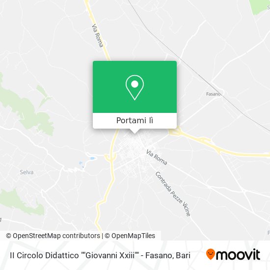 Mappa II Circolo Didattico ""Giovanni Xxiii"" - Fasano
