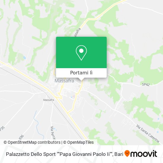 Mappa Palazzetto Dello Sport ""Papa Giovanni Paolo Ii""