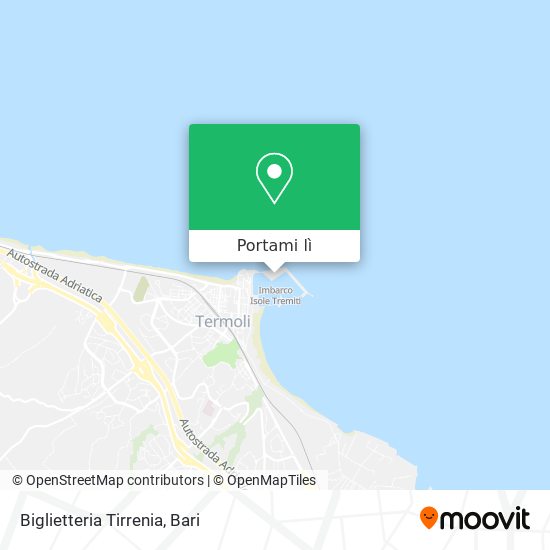 Mappa Biglietteria Tirrenia