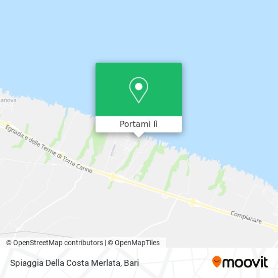 Mappa Spiaggia Della Costa Merlata