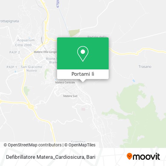 Mappa Defibrillatore Matera_Cardiosicura