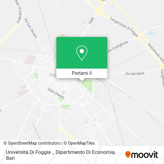 Mappa Università Di Foggia _ Dipartimento Di Economia