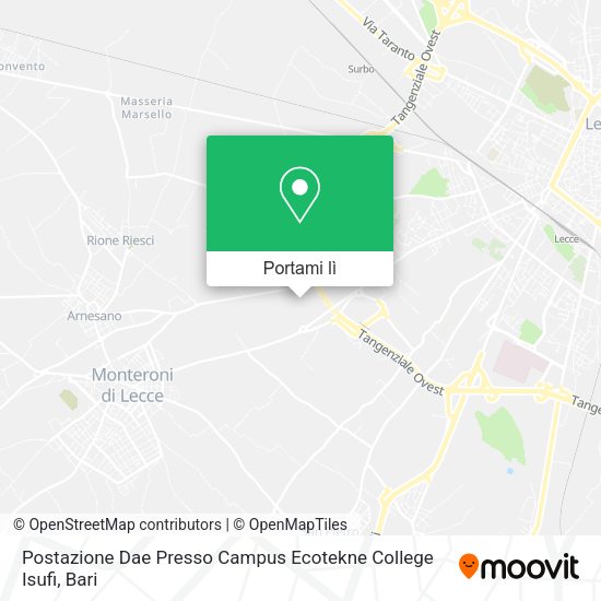 Mappa Postazione Dae Presso Campus Ecotekne College Isufi