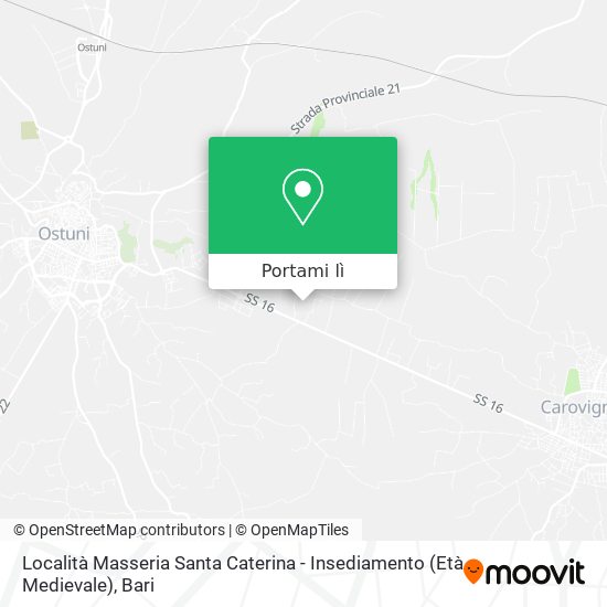 Mappa Località Masseria Santa Caterina - Insediamento (Età Medievale)