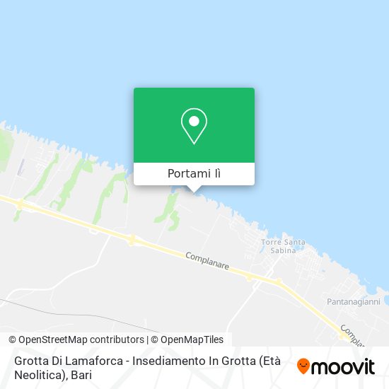 Mappa Grotta Di Lamaforca - Insediamento In Grotta (Età Neolitica)