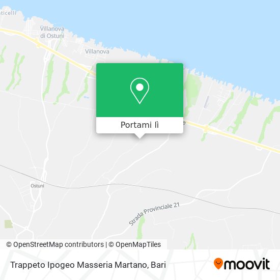 Mappa Trappeto Ipogeo Masseria Martano