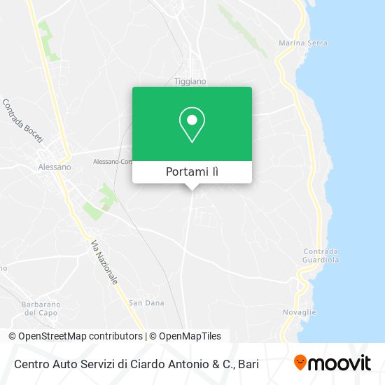 Mappa Centro Auto Servizi di Ciardo Antonio & C.