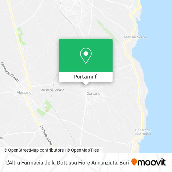 Mappa L'Altra Farmacia della Dott.ssa Fiore Annunziata