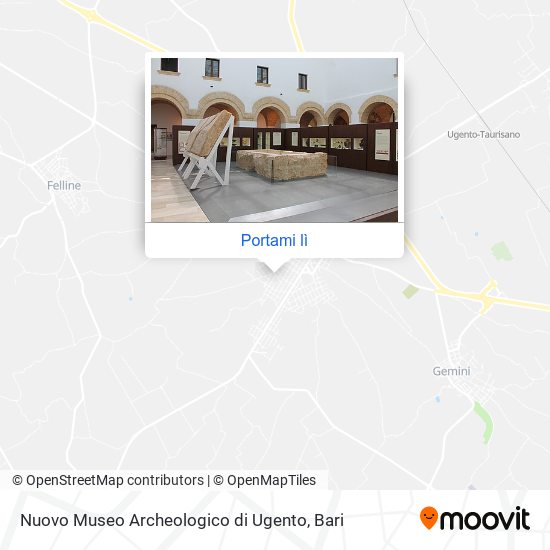 Mappa Nuovo Museo Archeologico di Ugento