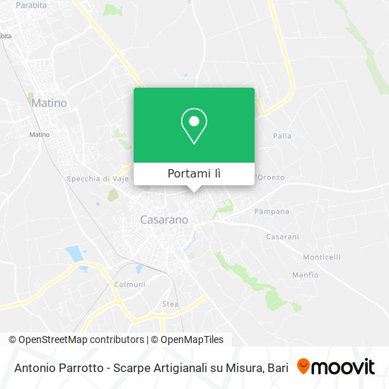 Mappa Antonio Parrotto - Scarpe Artigianali su Misura