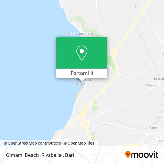 Mappa Gimami Beach -Rivabella-