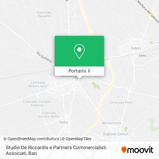 Mappa Studio De Riccardis e Partners Commercialisti Associati