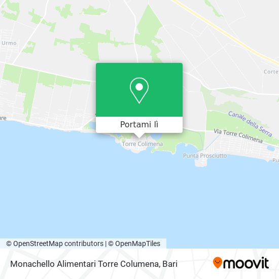 Mappa Monachello Alimentari Torre Columena