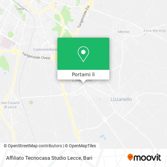 Mappa Affiliato Tecnocasa Studio Lecce