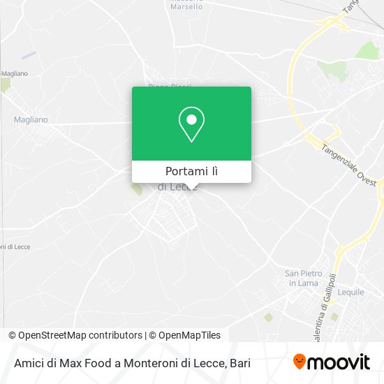 Mappa Amici di Max Food a Monteroni di Lecce