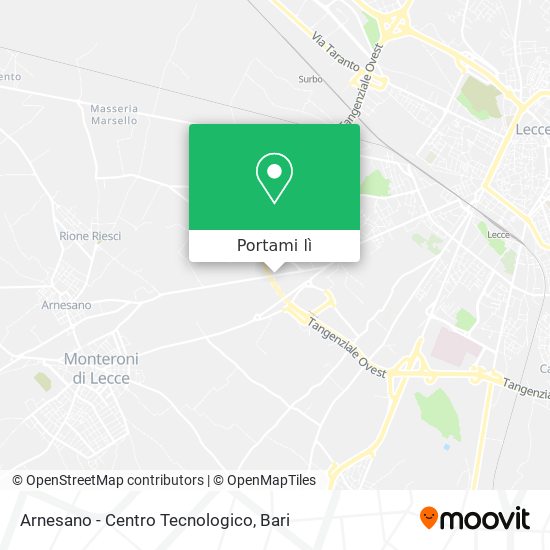 Mappa Arnesano - Centro Tecnologico