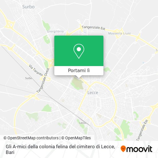Mappa Gli A-mici della colonia felina del cimitero di Lecce