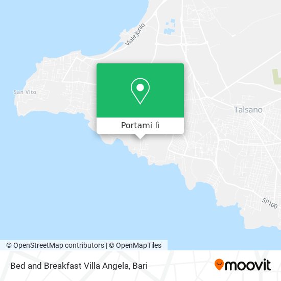 Mappa Bed and Breakfast Villa Angela