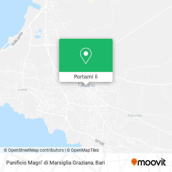 Mappa Panificio Magri' di Marsiglia Graziana