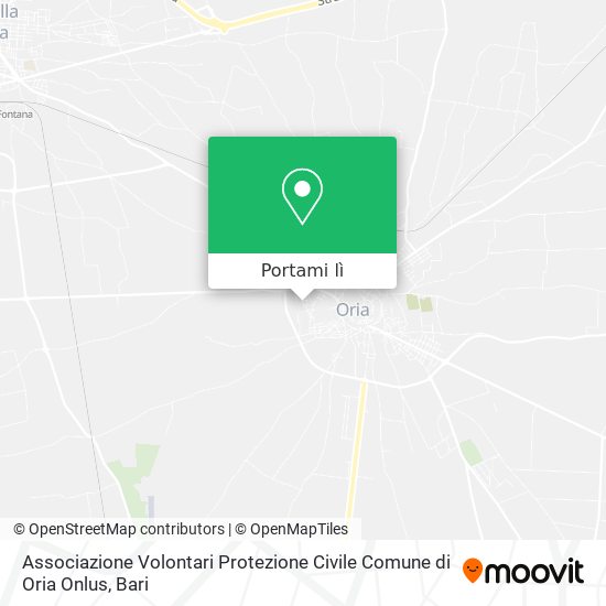 Mappa Associazione Volontari Protezione Civile Comune di Oria Onlus