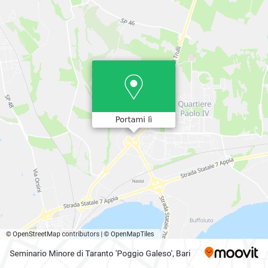 Mappa Seminario Minore di Taranto 'Poggio Galeso'