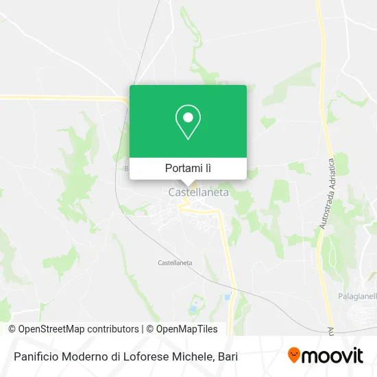 Mappa Panificio Moderno di Loforese Michele
