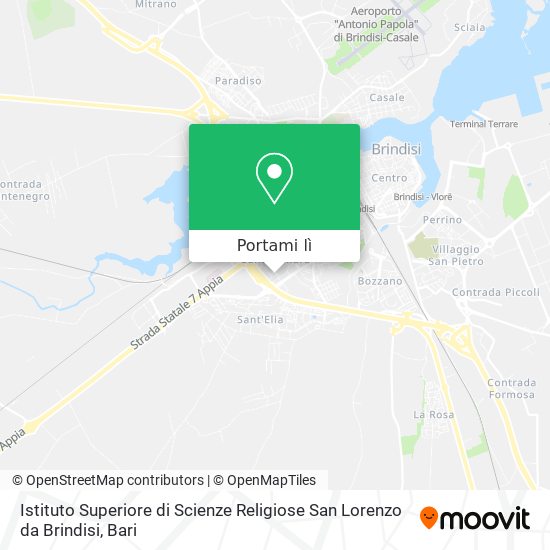 Mappa Istituto Superiore di Scienze Religiose San Lorenzo da Brindisi