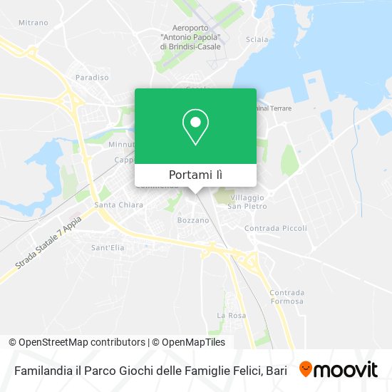 Mappa Familandia il Parco Giochi delle Famiglie Felici