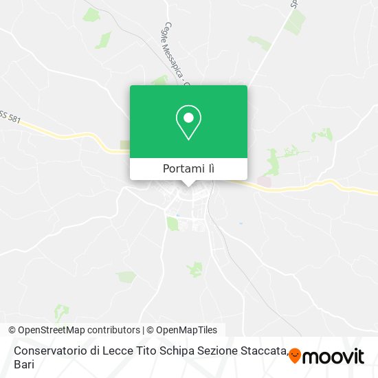 Mappa Conservatorio di Lecce Tito Schipa Sezione Staccata