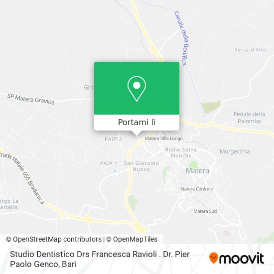 Mappa Studio Dentistico Drs Francesca Ravioli . Dr. Pier Paolo Genco