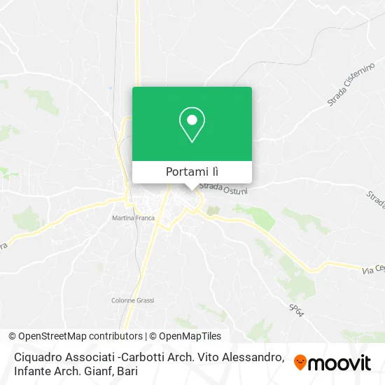 Mappa Ciquadro Associati -Carbotti Arch. Vito Alessandro, Infante Arch. Gianf