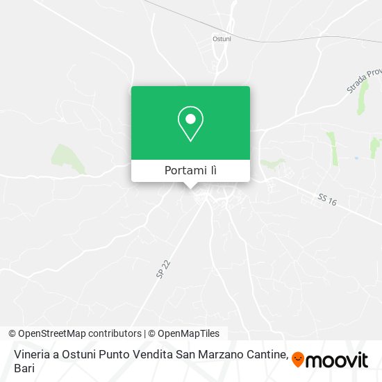 Mappa Vineria a Ostuni Punto Vendita San Marzano Cantine