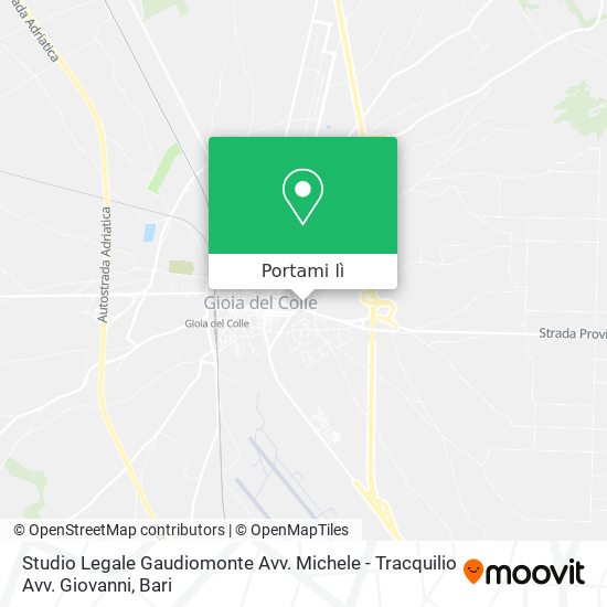Mappa Studio Legale Gaudiomonte Avv. Michele - Tracquilio Avv. Giovanni
