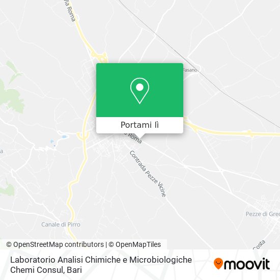 Mappa Laboratorio Analisi Chimiche e Microbiologiche Chemi Consul