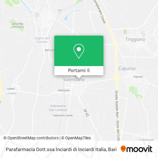 Mappa Parafarmacia Dott.ssa Inciardi di Inciardi Italia