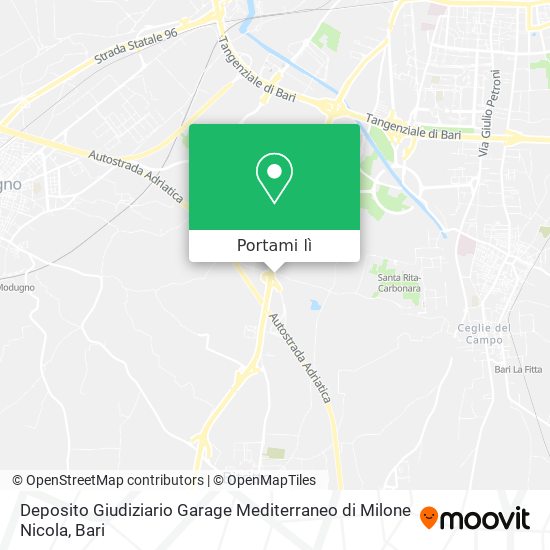Mappa Deposito Giudiziario Garage Mediterraneo di Milone Nicola